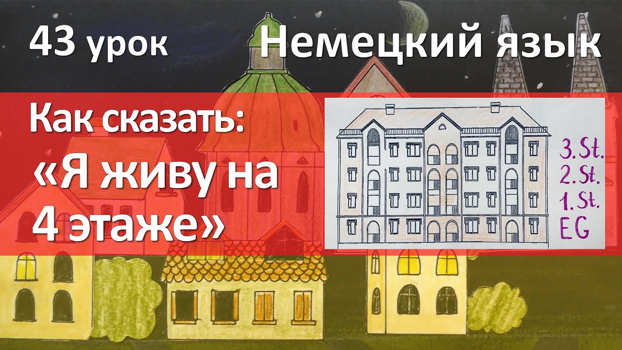 Немецкий язык, 43 урок. Этажи и даты: порядковые числительные в немецком языке