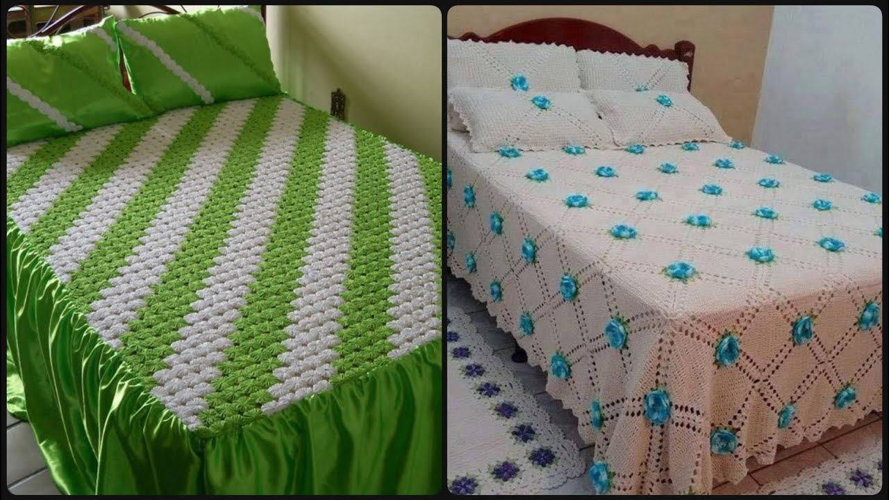 Top latest stylish crochet bedsheets designs and ideas