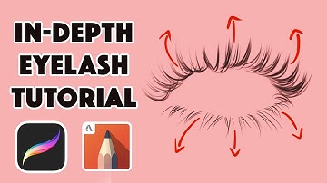 Easy Eyelash Tutorial in Procreate and Autodesk Sketchbook for Beginners | In-Depth Tutorial