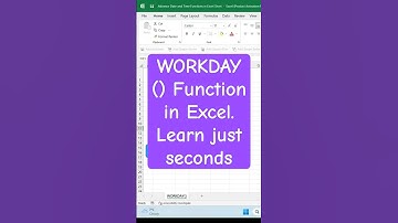 WORKDAY Function in Excel | Skip Weekends & Holidays! 📊