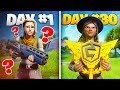My 30 DAY Competitive Fortnite Progression (Noob To Pro)