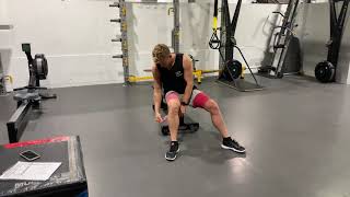Hamstring release (flossing bands)