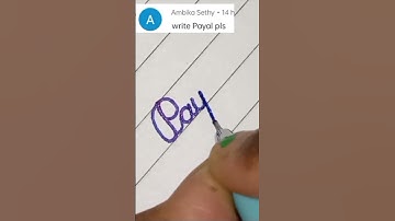 "Payal" name in cursive writing #shorts #viral #youtubeshorts #trending