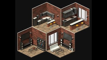 Blender: Modeling an Isometric Cutaway House (Part 8)