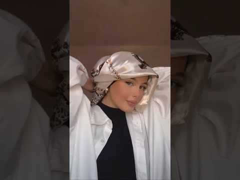 Silk Scarf Hijab Tutorial|stylish hijab tutorial #easy #shorts