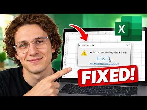 HOW TO FIX “MICROSOFT EXCEL CANNOT PASTE THE DATA” 2026 – FULL STEP-BY-STEP GUIDE!