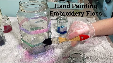 Dye Time #33: Hand Painting a Repeating Colourway on Cotton Embroidery Floss for Cross Stitching