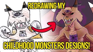 Redrawing My Childhood Original Monster Game Creatures!
