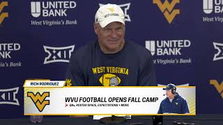 RICH RODRIGUEZ Talks QB PLAN, Roster Space + Expectations