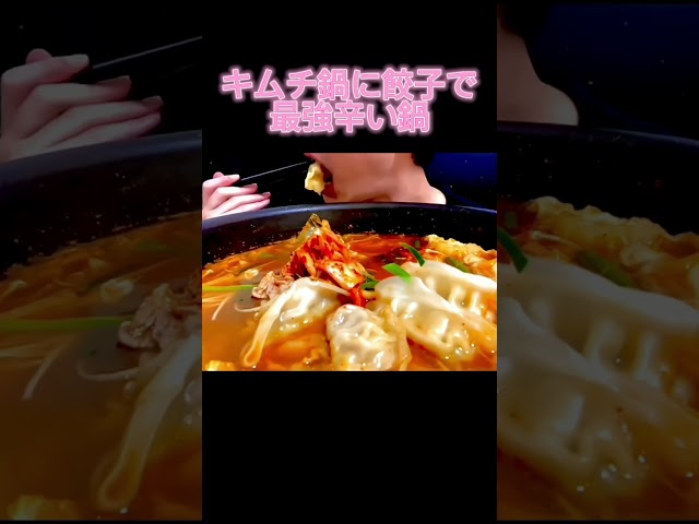 【ASMR/咀嚼音】キムチ餃子鍋 | Kimchi dumpling pot | Eating sounds | MUKBANG | 大食い | 飯テロ注意