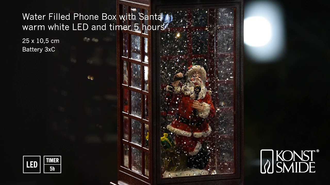 LED Telefonzelle Santa