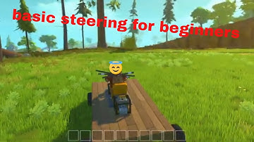 how to build basic steering scrap mechanic for beginners