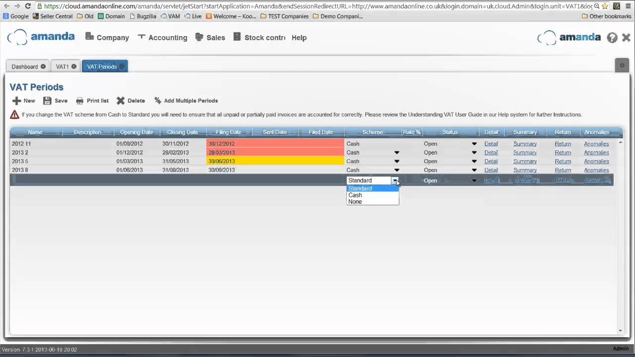 Amanda Cloud Accounting Software - Setting yourself up for VAT - YouTube