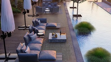 RENDER SKETCHUP AND LUMION 10 HOTEL POOL CINEMATIC