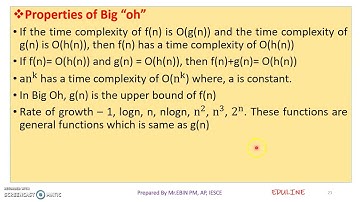 TOPIC 5 - ASYMPTOTIC NOTATIONS