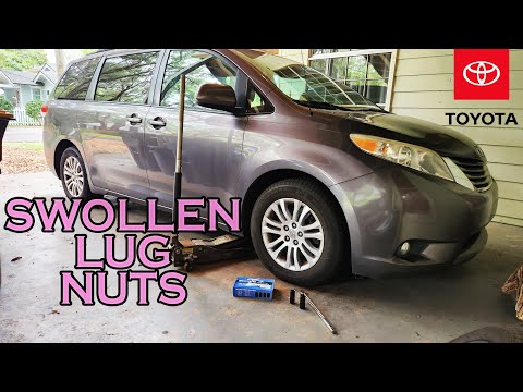 Toyota Sienna – Swollen Lug Nuts, How to Remove and Replace Expanded Wheel Nuts Camry,Prius,Corolla