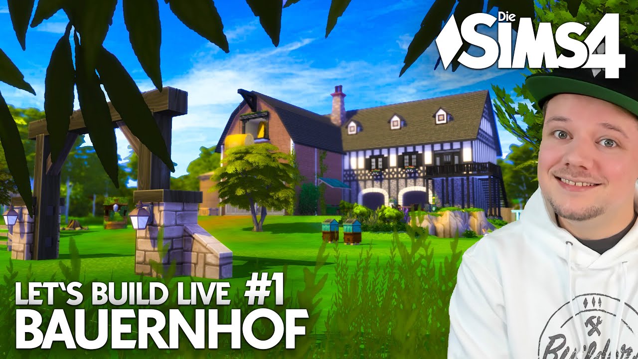 Lets Build Live 🔴 Bauernhof 1 Bauen Und Einrichten In Die Sims 4 💚