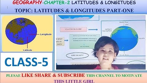GEOGRAPHY CLASS 5, CHAPTER-2 LATITUDES & LONGITUDES TOPIC LATITUDES & LONGITUDES PART ONE