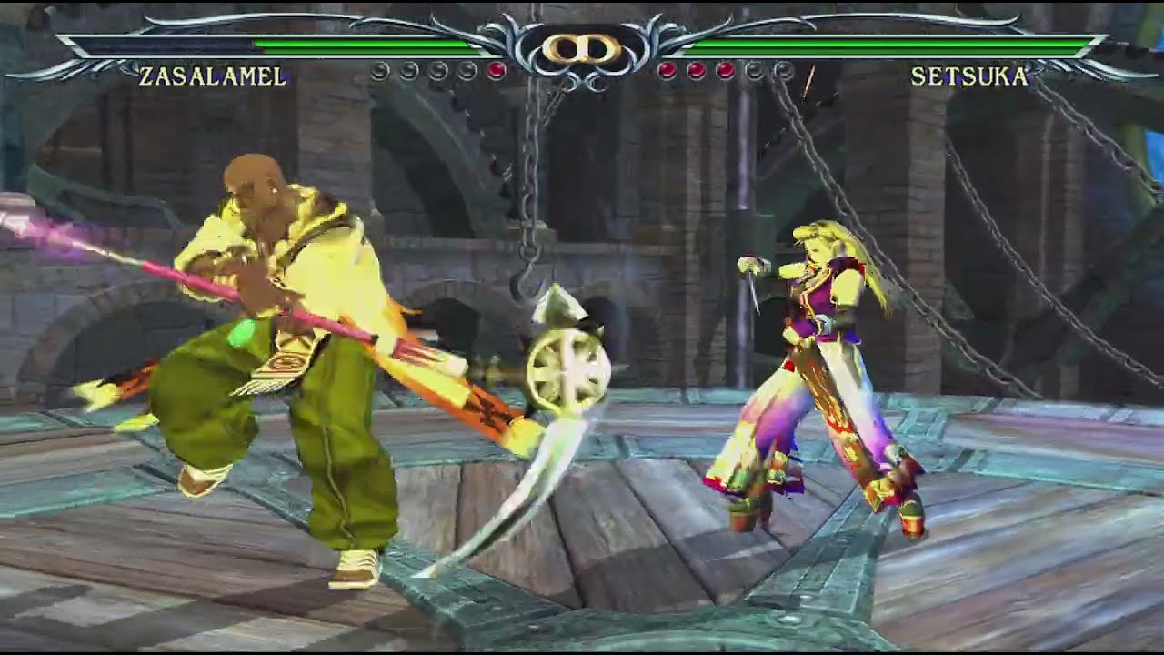SOULCALIBUR III Zasalamel vs Setsuka