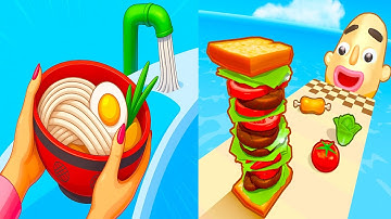 Sandwich Runner VS Ramen Stack || Epic MixPlay 🔥 Max Levels Unlocked | Full Gameplay Walkthrough #50