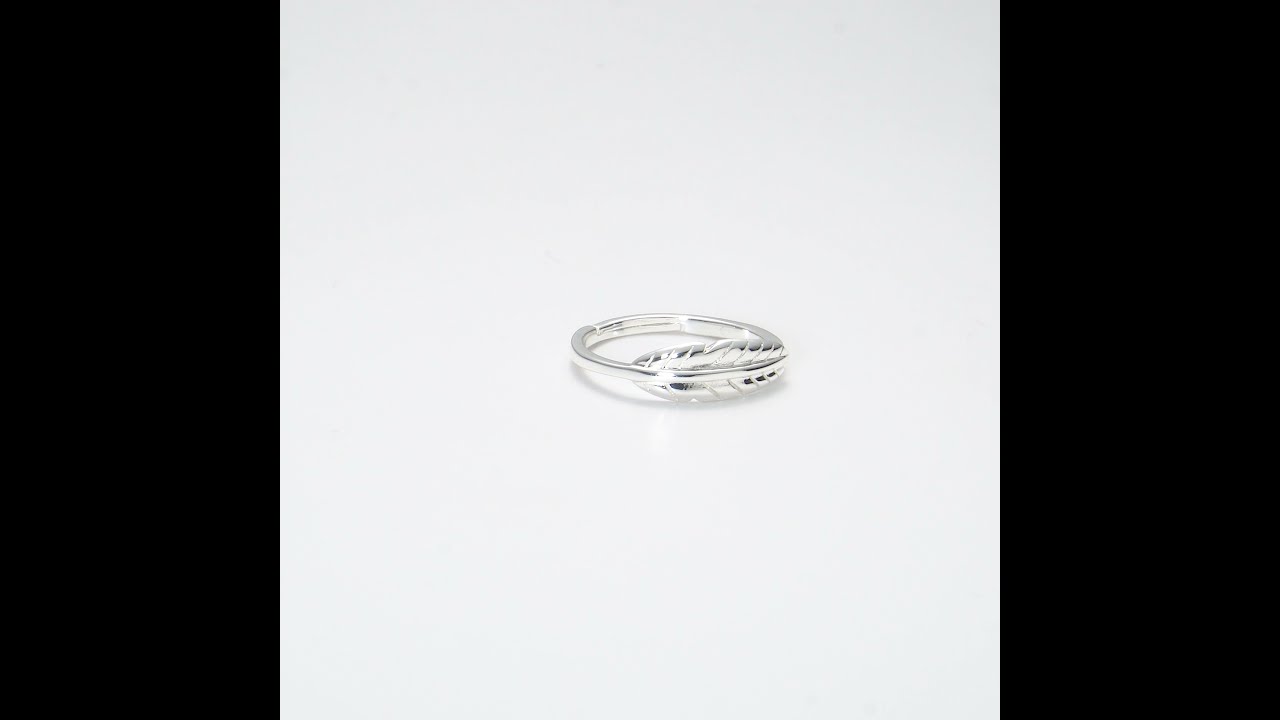 Silver Feather Ring by Philip Jones Jewellery