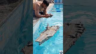 Tiny Aircraft Carrier in a Swimming Pool 😱 Real vs Miniature Illusion!