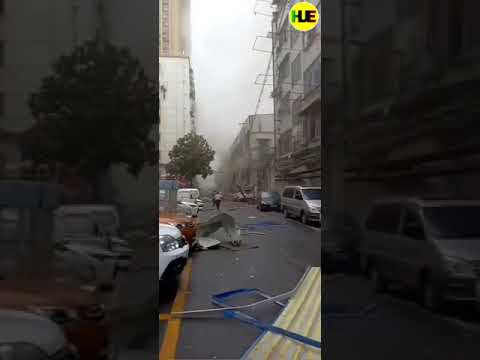 Взрыв газа в городе Шиянь, Китай (видео)