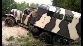 Russian 6x6 Truck Zil 157 off road test