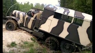 Russian 6X6 Truck Zil 157 Off Road Test