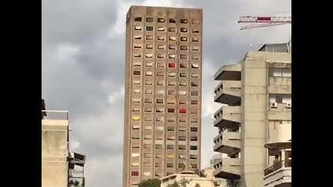 The iconic Burj el Murr just got a splash of color courtesy of Lebanese street artist Jad El Khoury