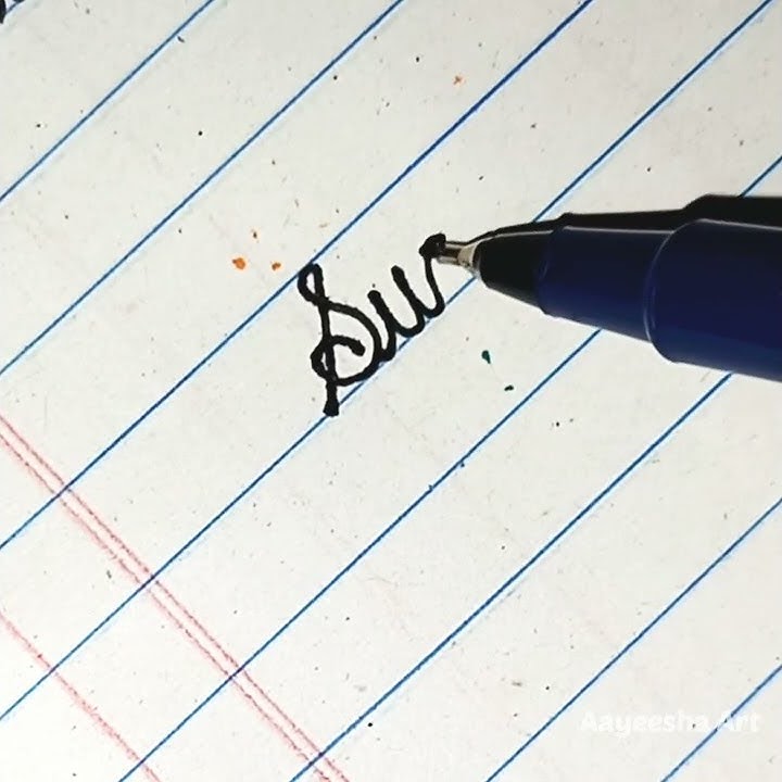 BTS 'Suga' Name writing in cursive handwriting /#shorts