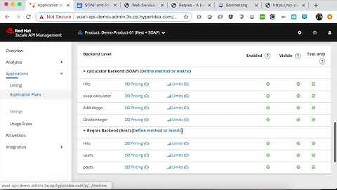 Red Hat API Management, API Product and SOAP WebServices