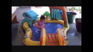 Ev's new Dinosaur play center pool by intex REVIEW