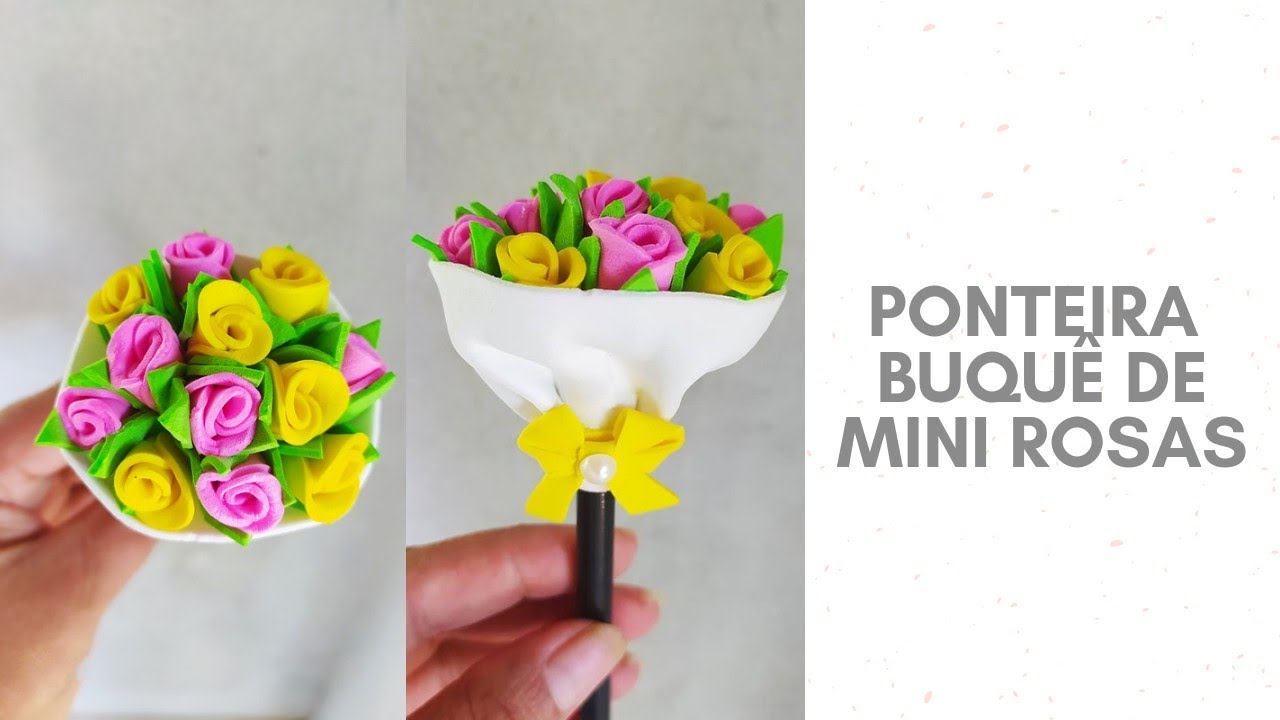 Lembrancinha buquê de rosas em eva