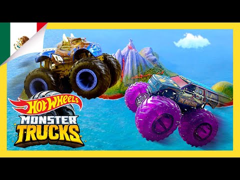 ¡MONSTER TRUCKS Desafío de Carreras Hot Wheels Extremas! | Isla Monster Trucks En Español