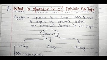 operators in c | types of operators | Easy explanation | Handwritten notes | Engineering exam