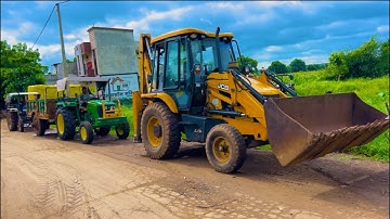 JCB loading tractors | John Deere 5050D & Swaraj 735 fe 🚜
