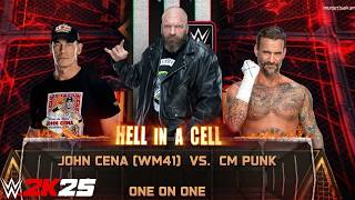 Full Match - JohnCena vs Cm Punk: SGR HHH at Hell In A Cell | WWE 2k25 