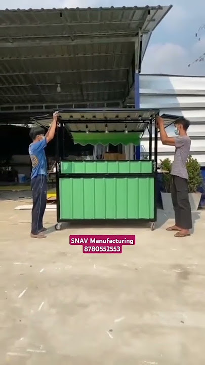 New Food Cart Counter Movable fully Closed Setup #cart #counter #lari #cabin 8780552553
