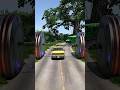 Cars &amp; School Bus vs Chained Hydraulic Crush - BeamNG.drive #shorts #beamngdrive #beamng