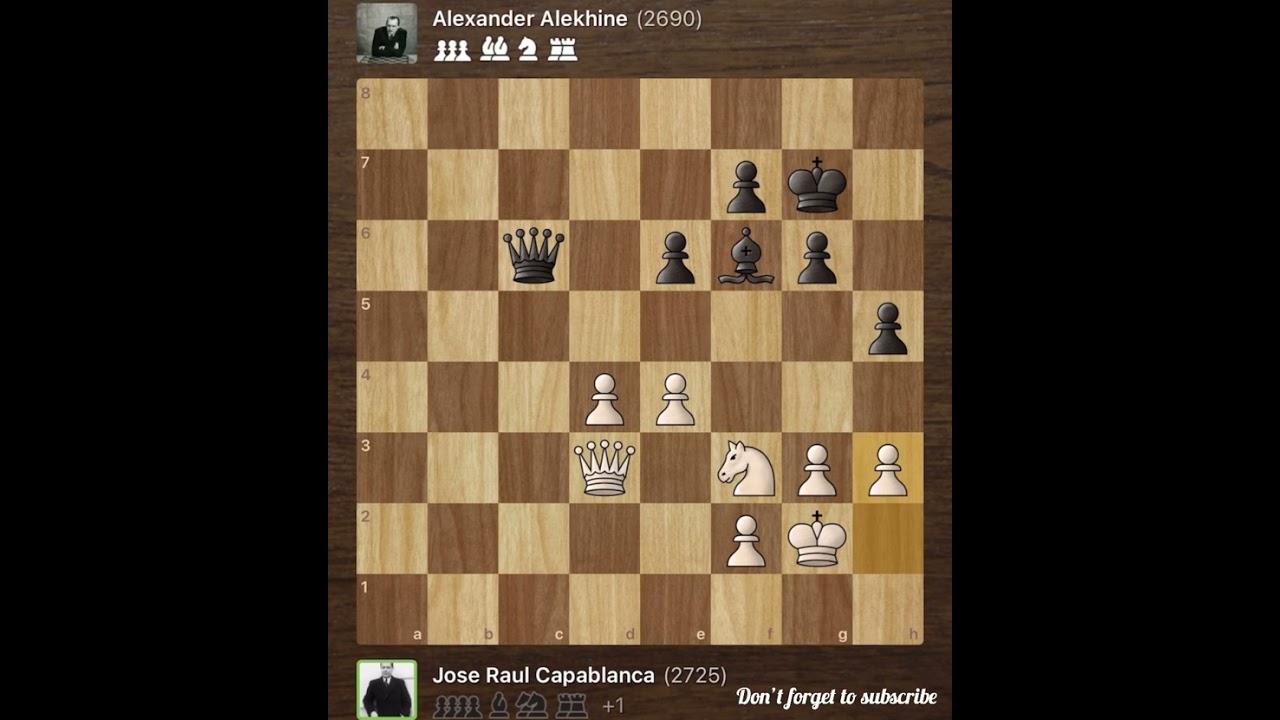 Alexander Alekhine vs Jose Raul Capablanca (1927)