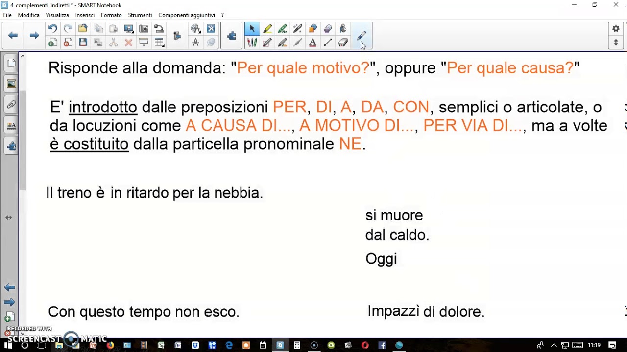 Complemento di causa YouTube