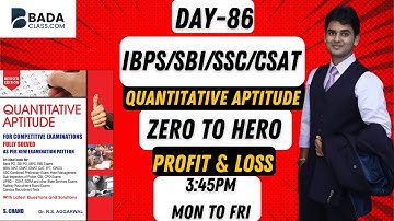 PROFIT & LOSS | Arithmetic Series| IBPS| SBI| RRB| CSAT|SSC | R.S. Aggarwal | Q61-80 | Anurodh sir