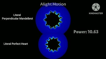 Literal Perpendicular Mandelbrot vs Literal Perfect Heart Power Morphing