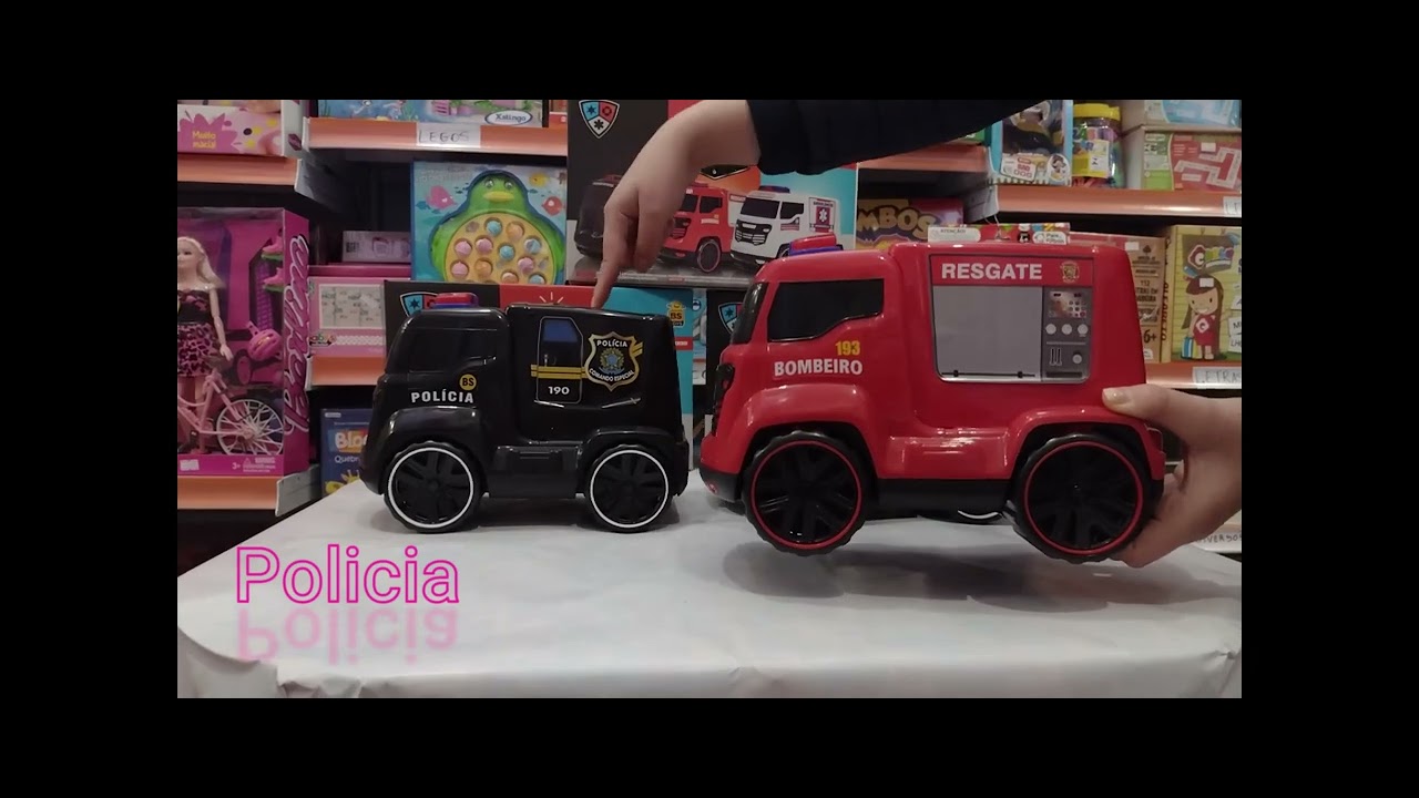 Caminhão de brinquedo Truck Polícia Preto Bs Toys