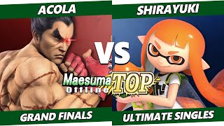 MaesumaTOP#9 GRAND FINALS - Acola (Steve, Kazuya) Vs. Shirayuki (Inkling) SSBU Ultimate Tournament