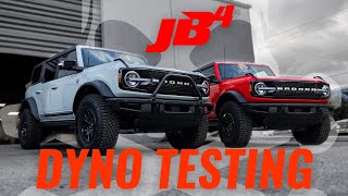 BIG GAINS! JB4 Tuner Dyno Testing on 2021 Ford Bronco 2.7L.