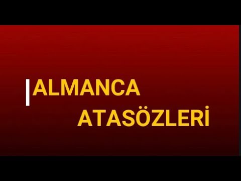 #Sık Kullanılan #ALMANCA ATASÖZLERİ #30