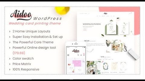 Aidoo - Wedding Card WooCommerce Theme | Themeforest Templates