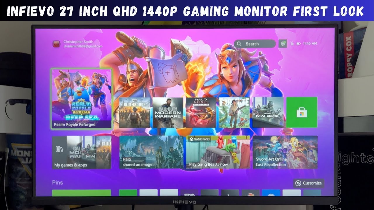 INFIEVO 27 Inch QHD 1440P Gaming Monitor First Look - YouTube